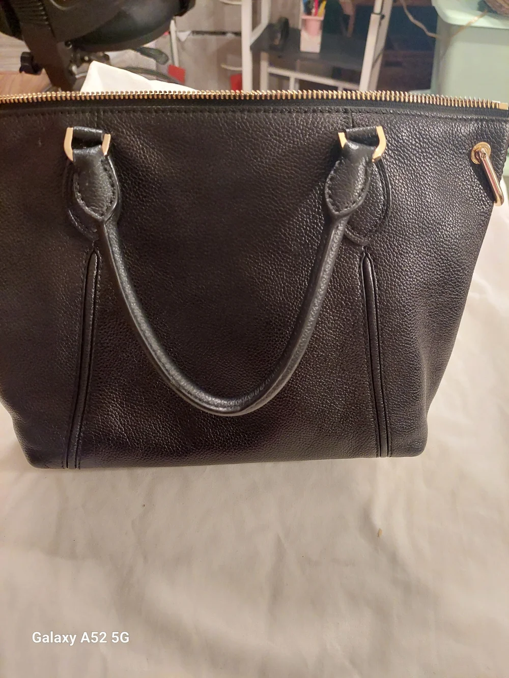 Michael Kors Black Soft Leather Satchel Bag
